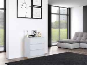 Komoda MALWA M3 Bílá (12/14)
