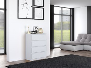 Komoda MALWA M4 Bílá (15/15)