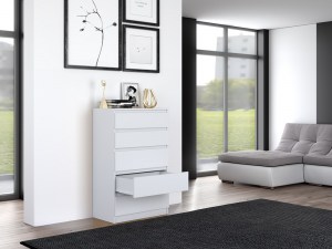 Komoda MALWA M5 Bílá (13/15)
