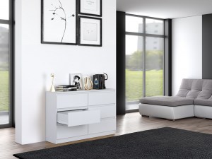 Komoda MALWA M6 120 Bílá  (13/15)