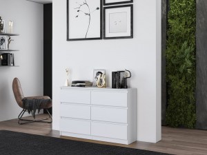 Komoda MALWA M6 120 Bílá  (14/15)