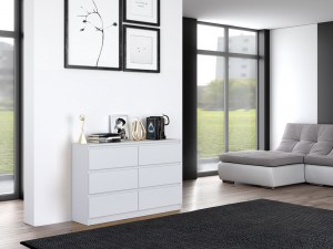 Komoda MALWA M6 120 Bílá  (15/15)