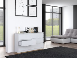Komoda MALWA M6 140 Bílá (14/14)