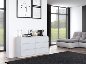 Komoda MALWA M6 140 Bílá (13/14)