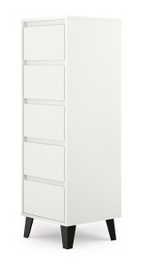 Komoda SCANDI 5S Bílá