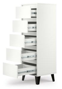 Komoda SCANDI 5S Bílá (2/6)