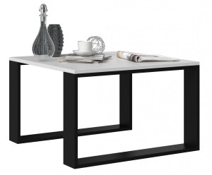 Konferenční stolek LOFT MODERN MINI bílá + černá (7/9)