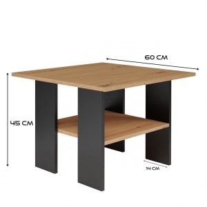 Konferenční stolek MODERNA dub artisan + černá (17/18)