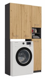 Koupelnová skříňka MARPOL DD Antracit + dub artisan