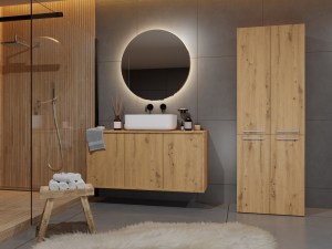 Koupelnová skříňka NEL DD 1K 60 Dub artisan (4/7)