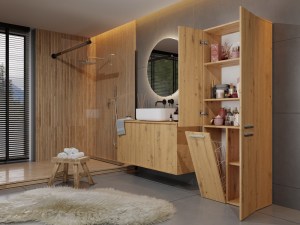 Koupelnová skříňka NEL DD 1K 60 Dub artisan (5/7)