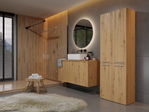 Koupelnová skříňka NEL DD 1K 60 Dub artisan (7/7)