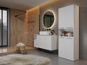 Koupelnová skříňka NEL DK 2K 60 Bílá (14/14)