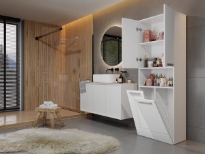 Koupelnová skříňka NEL DK 2K 60 Bílý lesk (11/14)