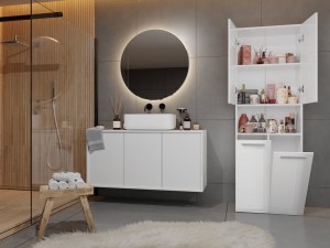 Koupelnová skříňka NEL DK 2K 60 Bílý lesk (12/14)