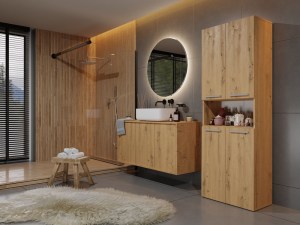 Koupelnová skříňka NEL DK 2K 60 Dub artisan (6/6)