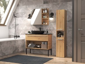 Koupelnová skříňka NEL I Dub artisan (15/16)