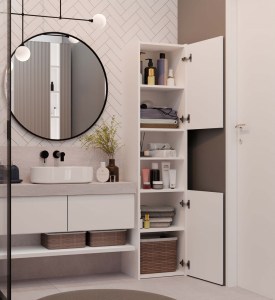 Koupelnová skříňka S40 Bílá (14/14)