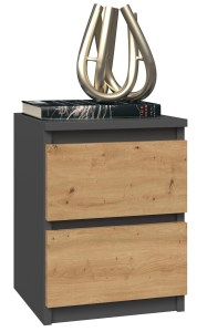 Noční stolek MALWA M2 Antracit + dub artisan (11/11)