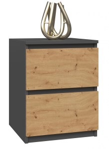 Noční stolek MALWA W2 antracit + dub artisan (11/11)