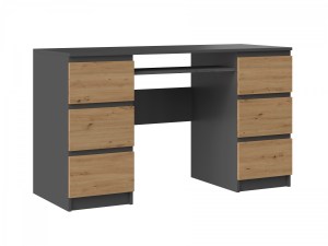 Počítačový stůl KUBA antracit + dub artisan (14/16)