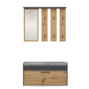 Předsíň PARMA Antracit + dub artisan (2/5)