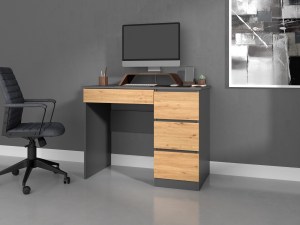 Psací stůl MIJAS pravý antracit + dub artisan (15/15)