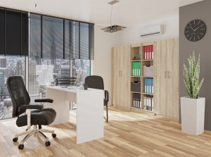REGAŁ BIUROWY SALON BIURO DRZWI OLIV 2D DĄB SONOMA (7/21)