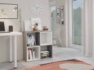 Regál MALAX 2x2 hnědošedý (6/6)