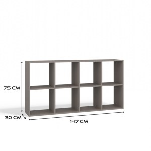 Regál MALAX 2X4 hnědošedá (5/7)