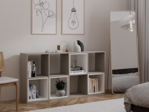 Regál MALAX 2X4 hnědošedá (6/7)