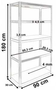 Regál skladovací G9030 MDF (20/20)