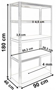 Regál skladovací G9040 MDF (20/20)