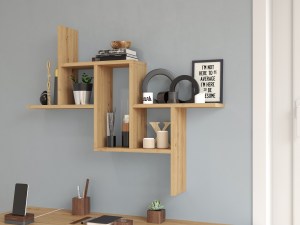 REGAŁ WISZĄCY ŚCIENNY PÓŁKI FIESTA DĄB ARTISAN (3/12)
