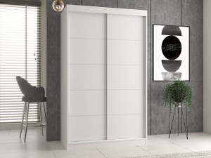 Šatní skříň IGA 120 bílá s ozdobnou lištou (13/16)
