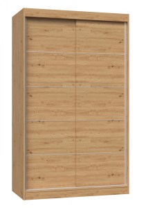 Šatní skříň IGA 120 dub artisan s ozdobnou lištou (8/13)