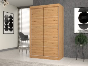 Šatní skříň IGA 120 dub artisan s ozdobnou lištou (11/13)