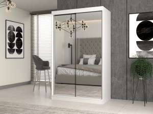 Šatní skříň IGA 120 se zrcadly bílá (12/15)