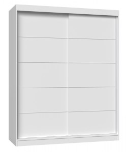 Šatní skříň IGA 160 bílá s ozdobnou lištou (9/15)