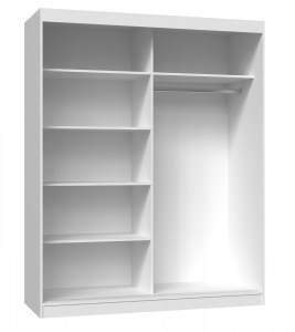 Šatní skříň IGA 160 bílá s ozdobnou lištou (12/15)