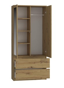 Šatní skříň SS-90 zrcadlo Dub artisan (10/10)