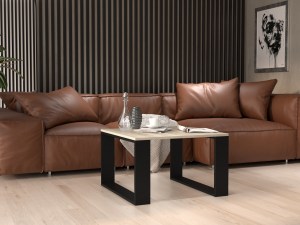 STOLIK KAWOWY ŁAWA LOFT MODERN MINI DĄB SONOMA CZERŃ (4/9)