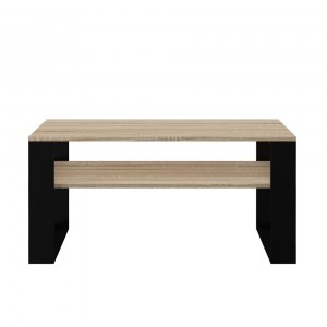 STOLIK KAWOWY ŁAWA MODERN 1P DĄB SONOMA / CZERŃ (2/6)