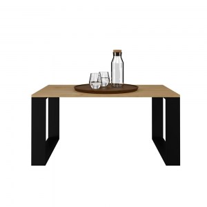 STOLIK KAWOWY ŁAWA SALON LOFT MODERN DĄB ARTISAN - CZERŃ (3/6)