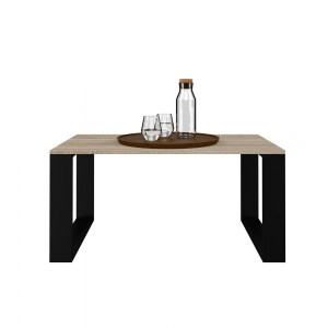 STOLIK KAWOWY ŁAWA SALON LOFT MODERN DĄB SONOMA - CZERŃ (3/6)
