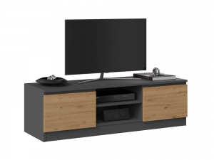 STOLIK RTV MALWA 120 - ANTRACYT / DĄB ARTISAN (2/10)