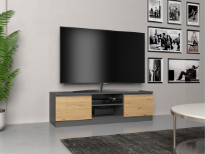 STOLIK RTV MALWA 120 - ANTRACYT / DĄB ARTISAN (5/10)