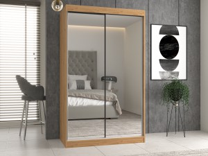 SZAFA IGA 120 Z 2 LUSTRAMI - DĄB ARTISAN (2/11)