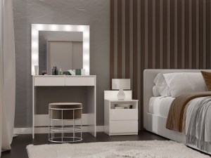 Toaletní stolek MARINA 2S Bílý (4/5)