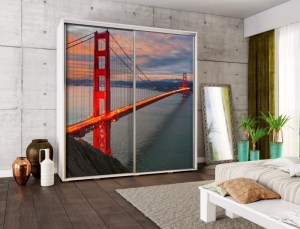 Šatní skříň PENELOPA 205 Golden gate bridge